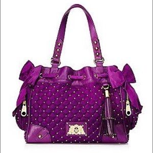 Purple Juicy Couture bag with gold hardware
